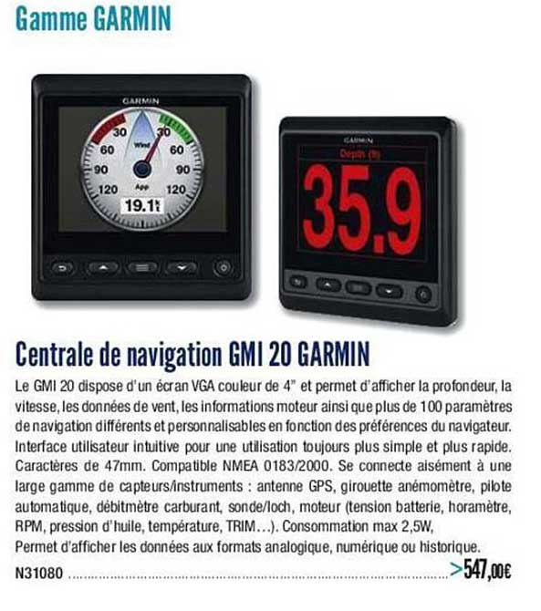 centrale de navigation gmi 20 garmin