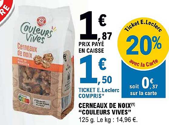 cerneaux de noix "couleurs vives"