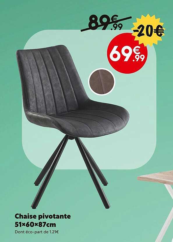 Chaise Pivotante 51 X 60 X 87 Cm