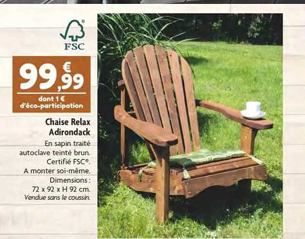 chaise relax adirondack
