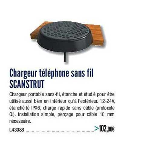 chargeur téléphone sans fil scanstrut