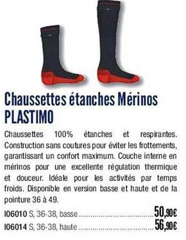 Chaussettes étanches Mérinos Plastimo