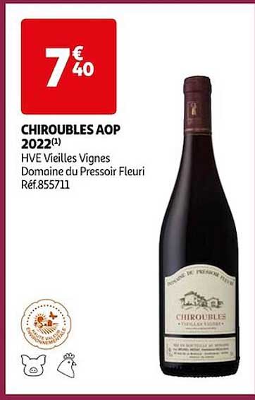 chiroubles aop 2022 hve vieilles vignes domaine du préssoir fleuri