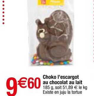 choko l'escargot au chocolat au lait