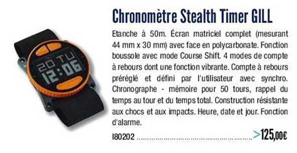 chronomètre stealth timer gill