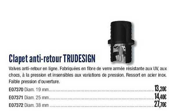 clapet anti-retour trudesign