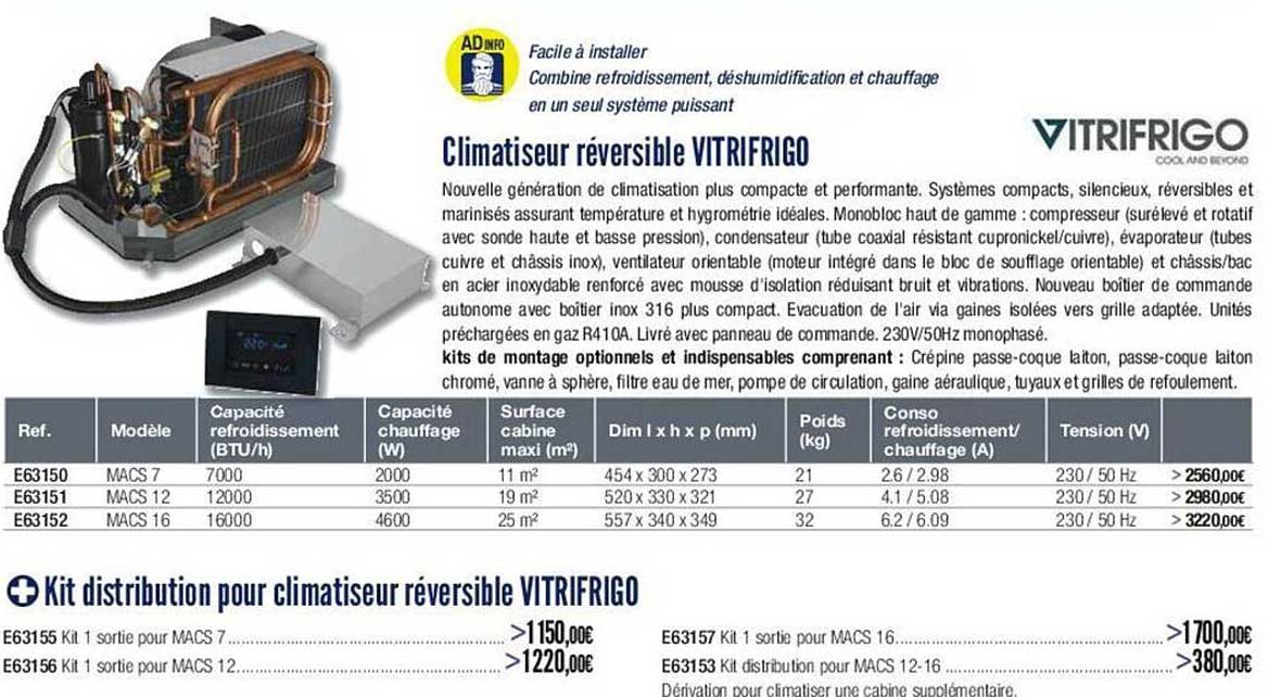 Climatiseur Réversible Vitrifrigo