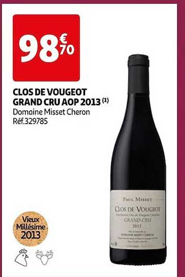 clos de vougeot grand cru aop 2013 domaine misset cheron