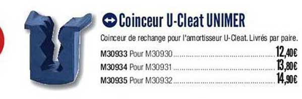 coinceur u-cleat unimer