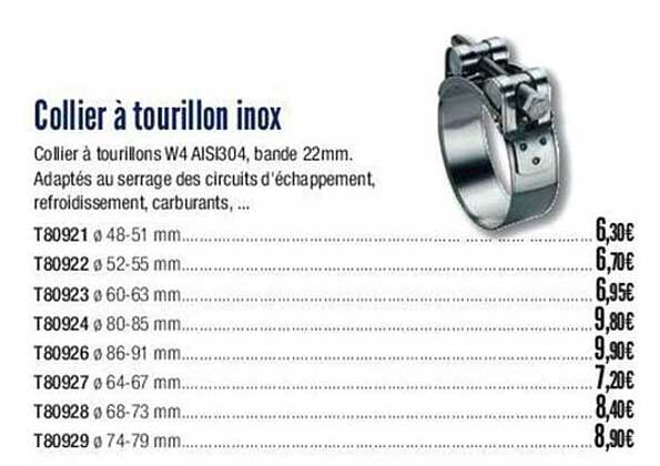 Collier à Tourillon Inox