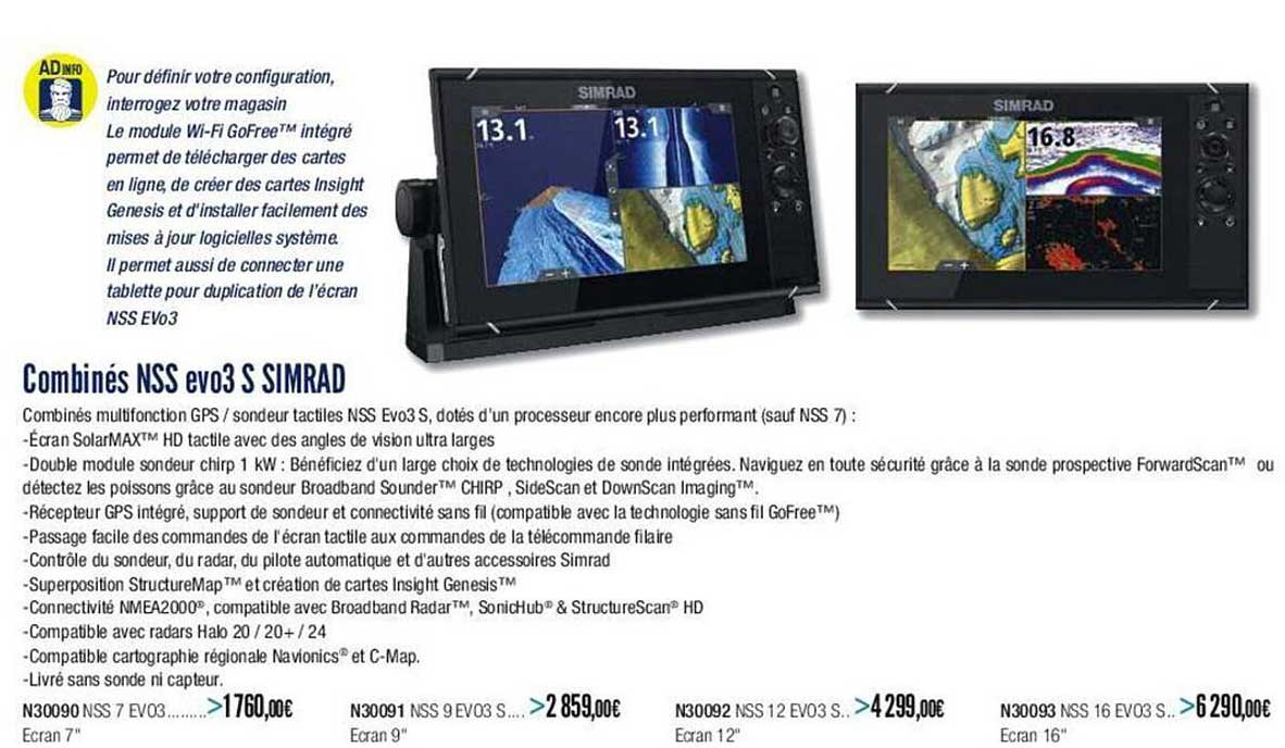 combines nss evo3 s simrad