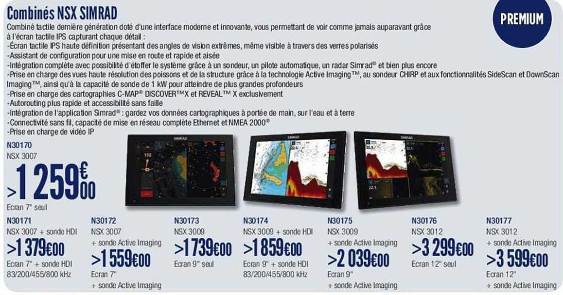 combinés nsx simrad