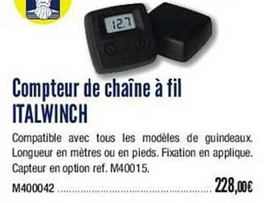 compteur de chaîne à fil italwinch