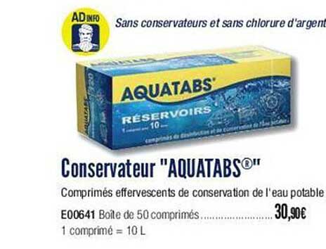 conservateur "aquatabs"