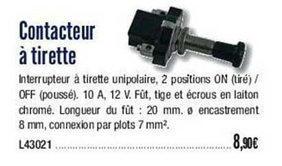 contacteur à tirette