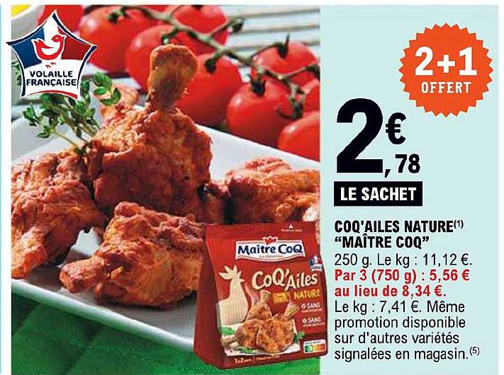 coq'ailles nature "maître coq"