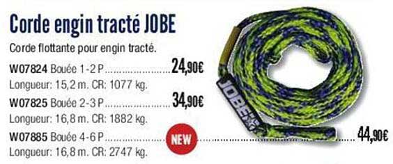 corde engin tracté jobe