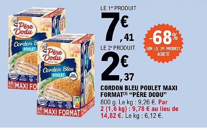 cordon bleu poulet maxi format "père dodu"