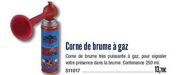 corne de brume à gaz