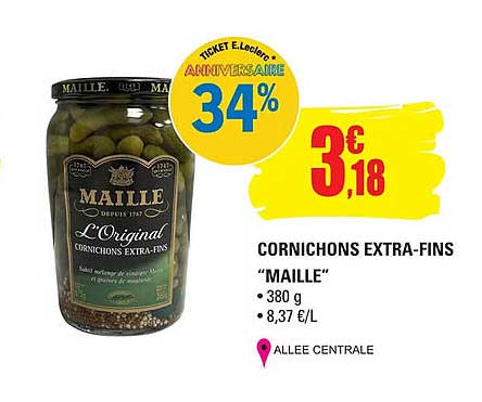 cornichons extra-fins "maille"