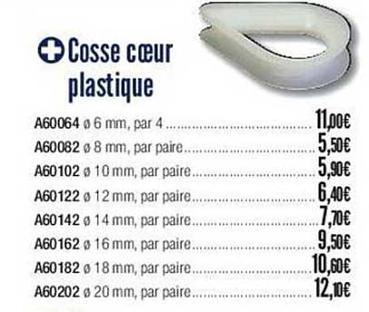cosse cœur plastique