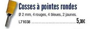 cosses à pointes rondes