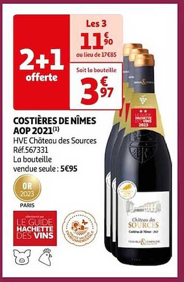 costières de nîmes aop 2021 hve château des sources