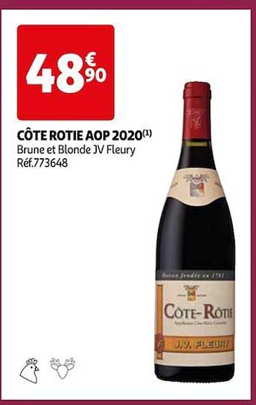 côte rôtie aop 2020 brune et blonde jv fleury