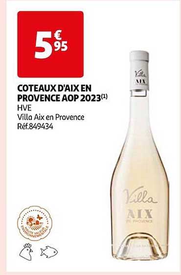 coteaux d'aix en provence aop 2023 hve villa aix en provence