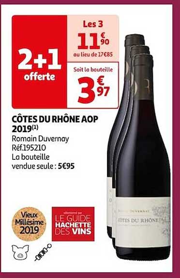 côtes du rhône aop 2019 romain duvernay