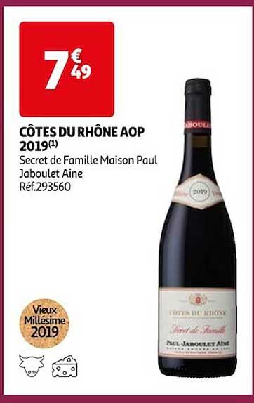 côtes du rhône aop 2019 secret de famille maison paul jaboulet ainé