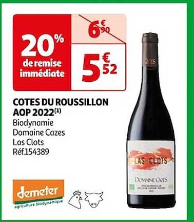 côtes du roussillon aop 2022 biodynamie domaine cazes las clots