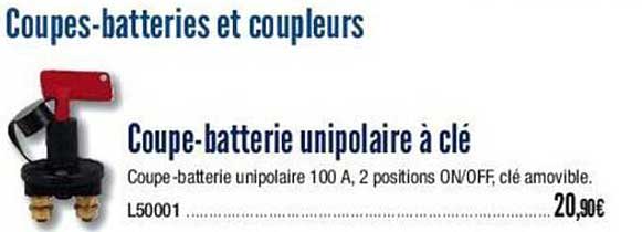 coupe-batterie unipolaire à clé