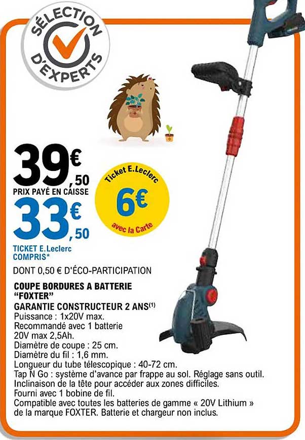 coupe bordures à batterie "foxter"