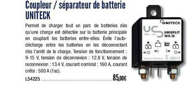 coupleur/séparateur de batterie uniteck