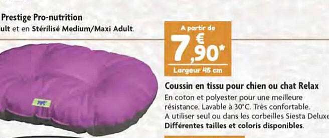 Coussin En Tissu Pour Chien Ou Chat Relax