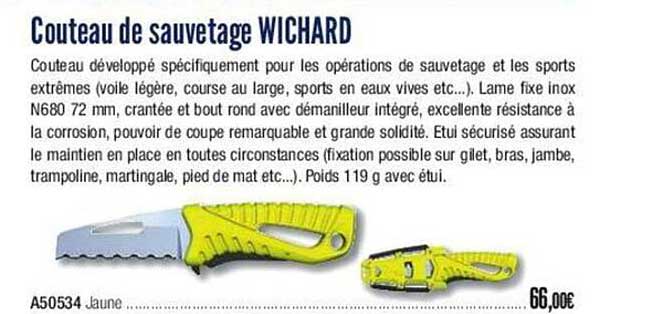 couteau de sauvetage wichard