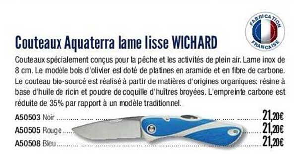 couteaux aquaterra lame lisse wichard