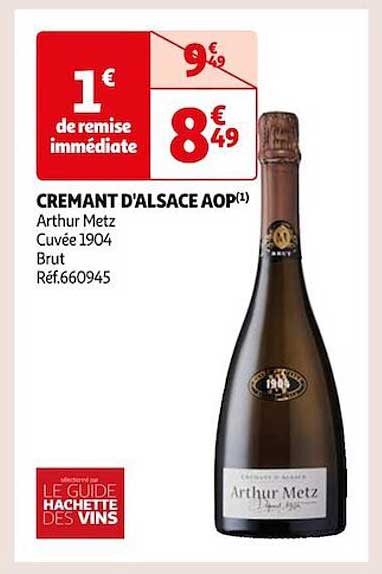 crémant d'alsace aop arthur metz cuvée 1904