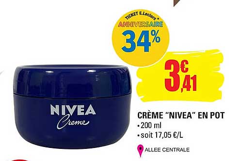 Crème "nivea" En Pot
