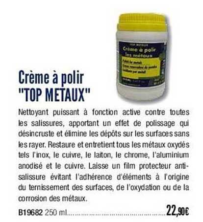 crème à polir "top metaux"