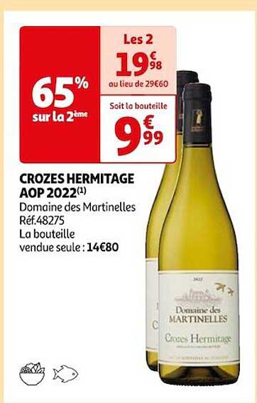crozes hermitage aop 2022 domaine des martinelles