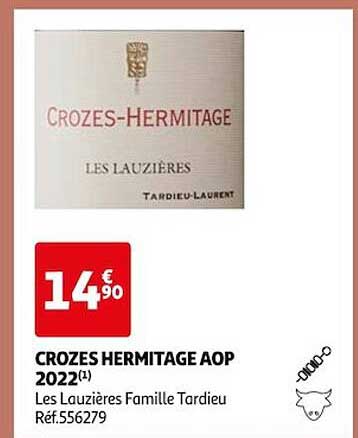crozes hermitage aop 2022 les lauzières famille tardieu