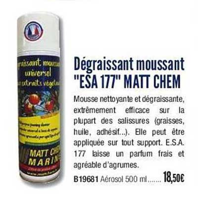 dégraissant moussant "esa 177" matt chem