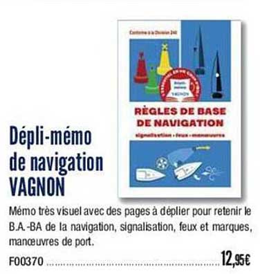 dépli-mémo de navigation vagnon