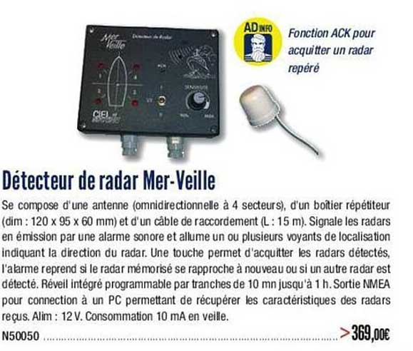 détecteur de radar mer-veille