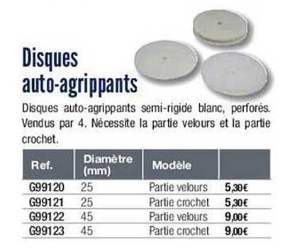 disques auto-agrippants