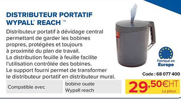 distributeur portatif wypall reach