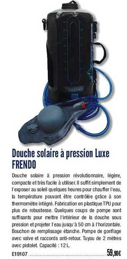 douche solaire à pression luxe frendo