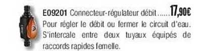 e09201 connecteur-régulateur débit